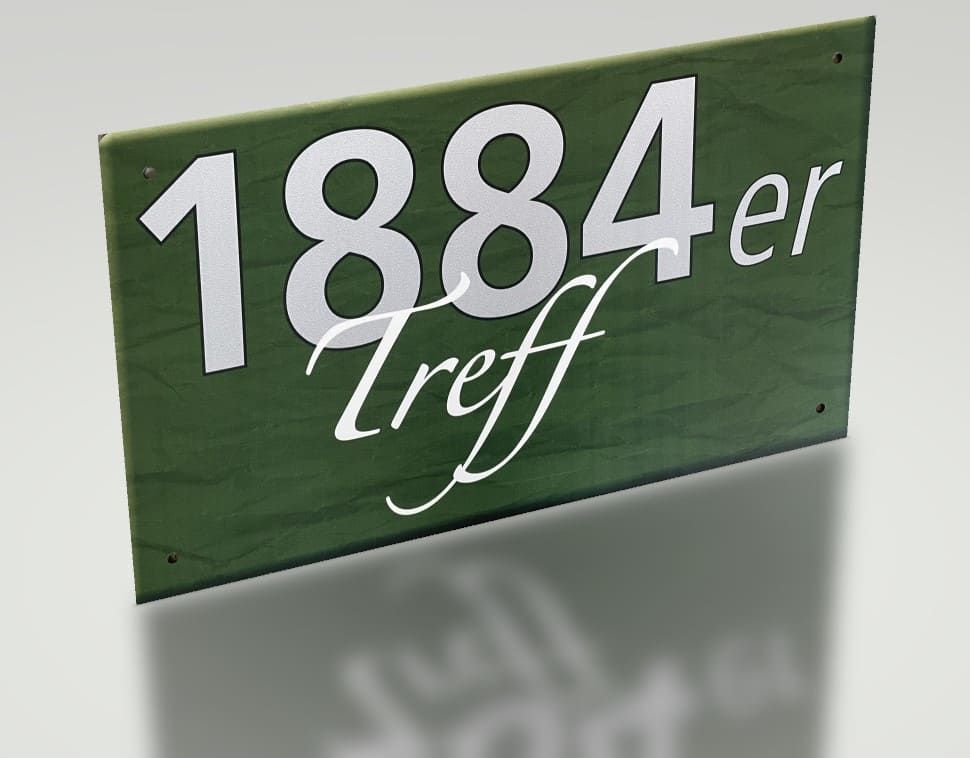 Aluverbundschild 1884er-Treff