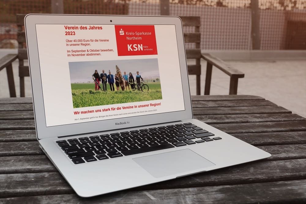 Mockup Webseite Kreis-Sparkasse Northeim Verein des Jahres 2023